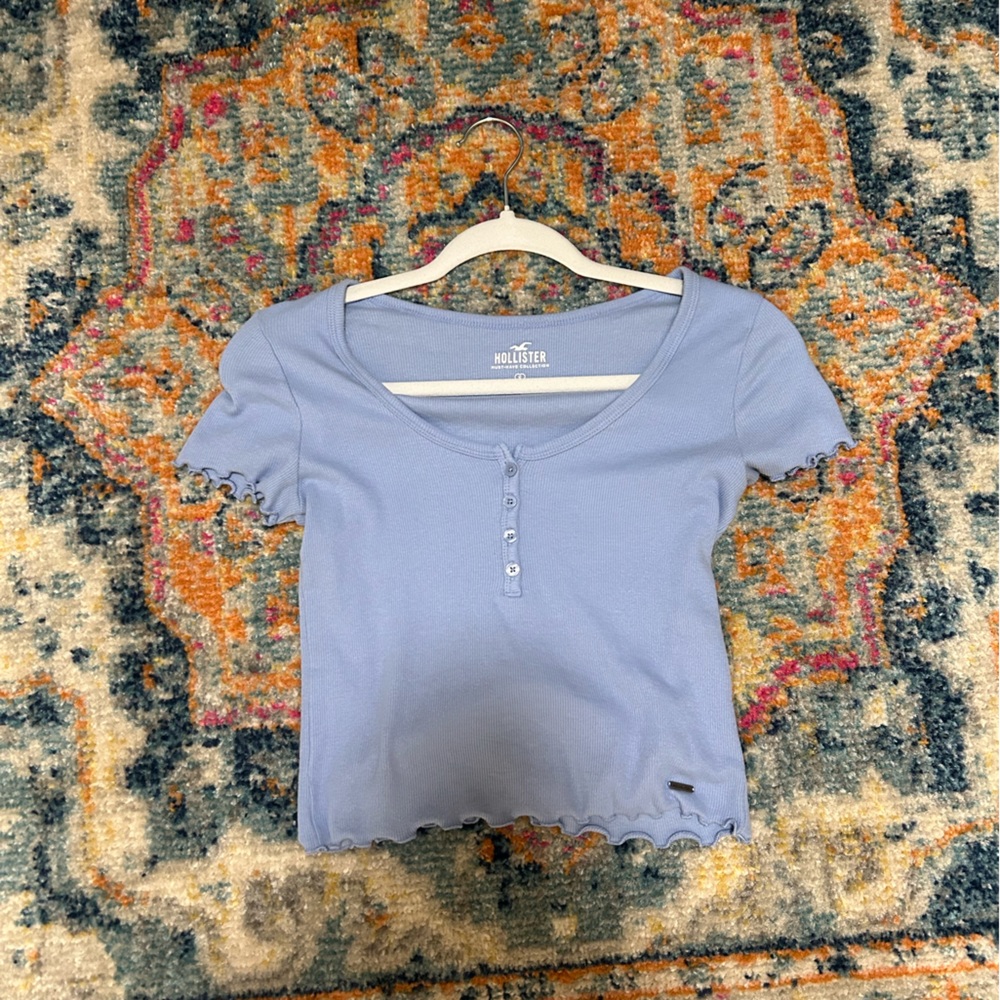 Blue Hollister Baby Tee